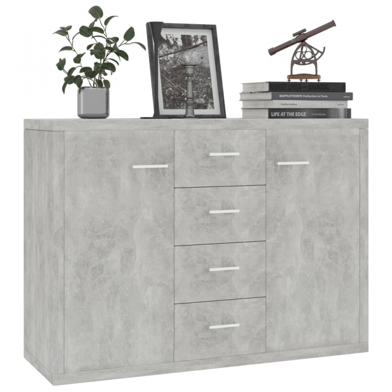 Sideboard Betongrau 88x30x65 cm Holzwerkstoff