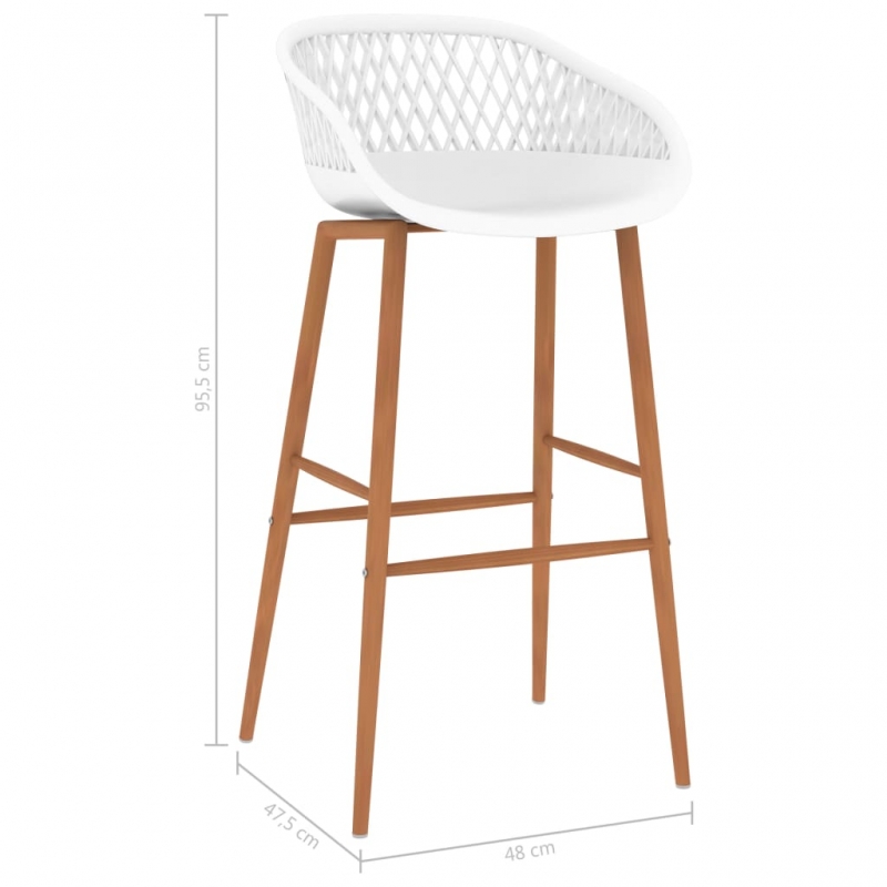 Barhocker 4 Stk. Weiß