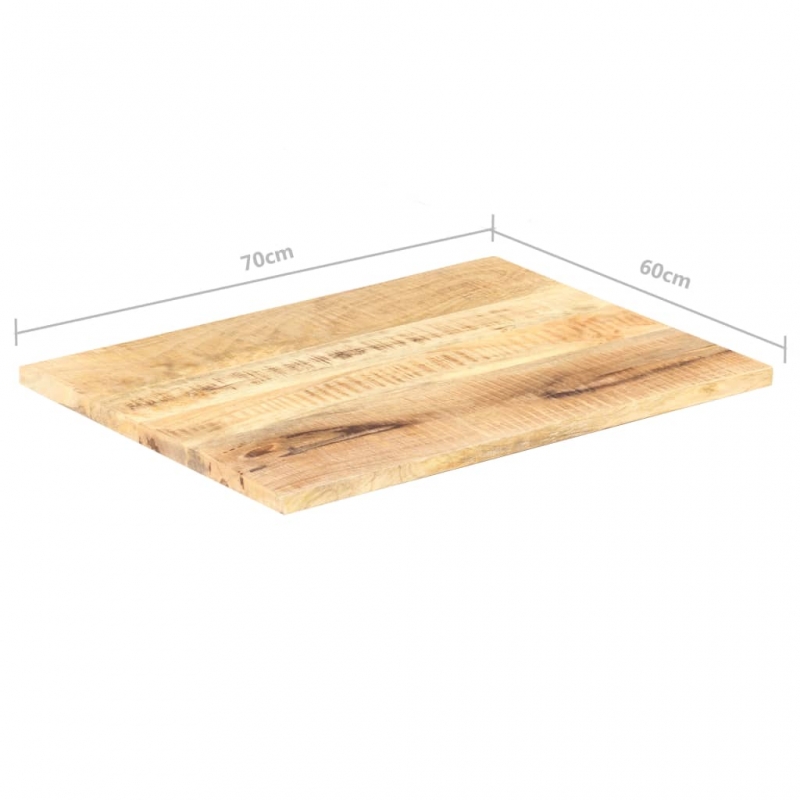 Tischplatte Massivholz Mango 25-27 mm 70x60 cm