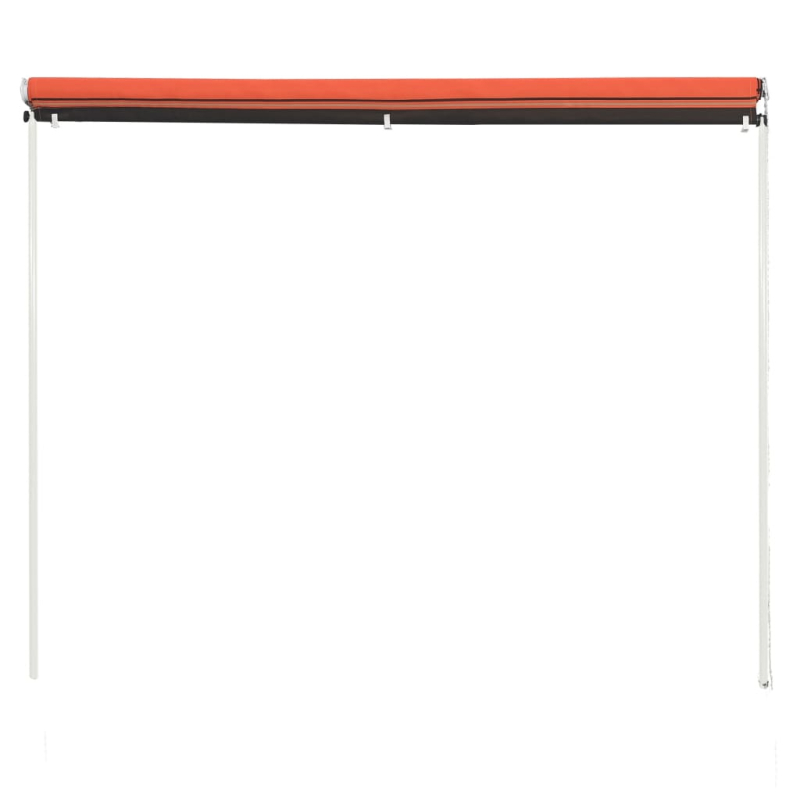 Einziehbare Markise 100×150 cm Orange und Braun