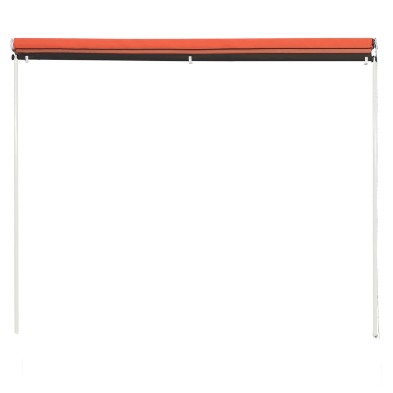 Einziehbare Markise 350×150 cm Orange und Braun