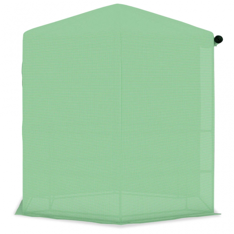 Gewächshaus mit Ablagen Stahl 227x223 cm