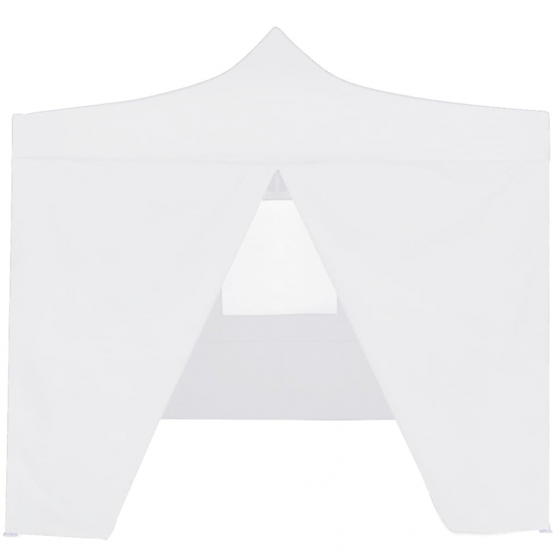 Profi-Partyzelt Faltbar mit 4 Seitenwänden 3×3m Stahl Weiß