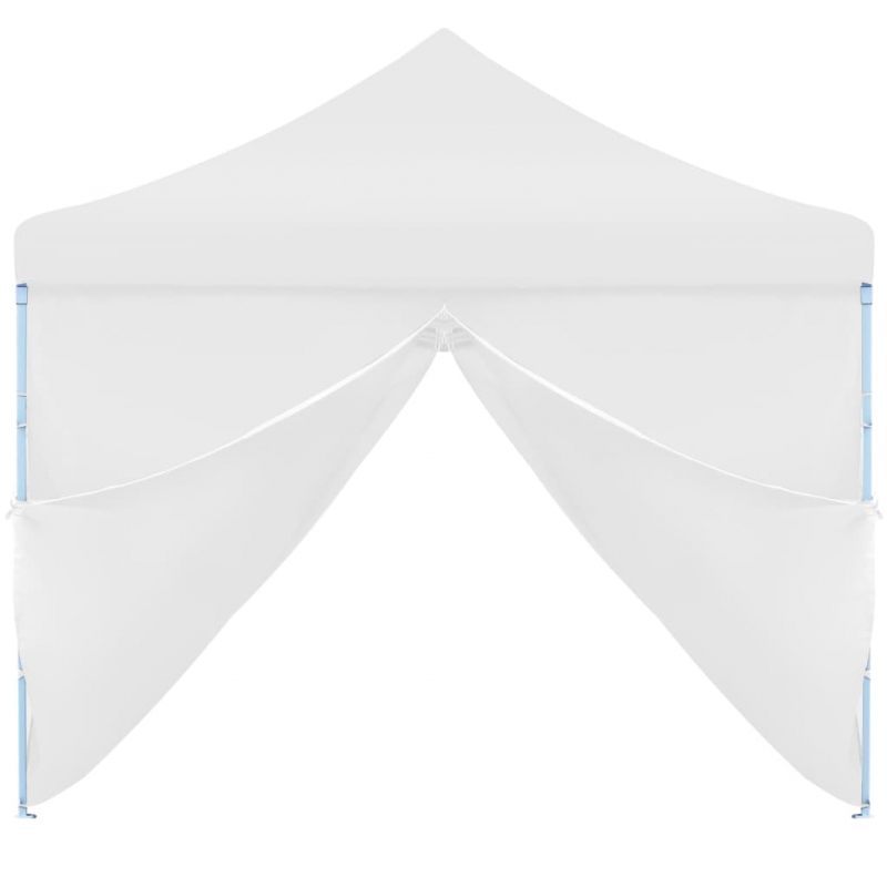 Pop-Up Partyzelt Faltbar mit 8 Seitenwänden 3x9 m Weiß