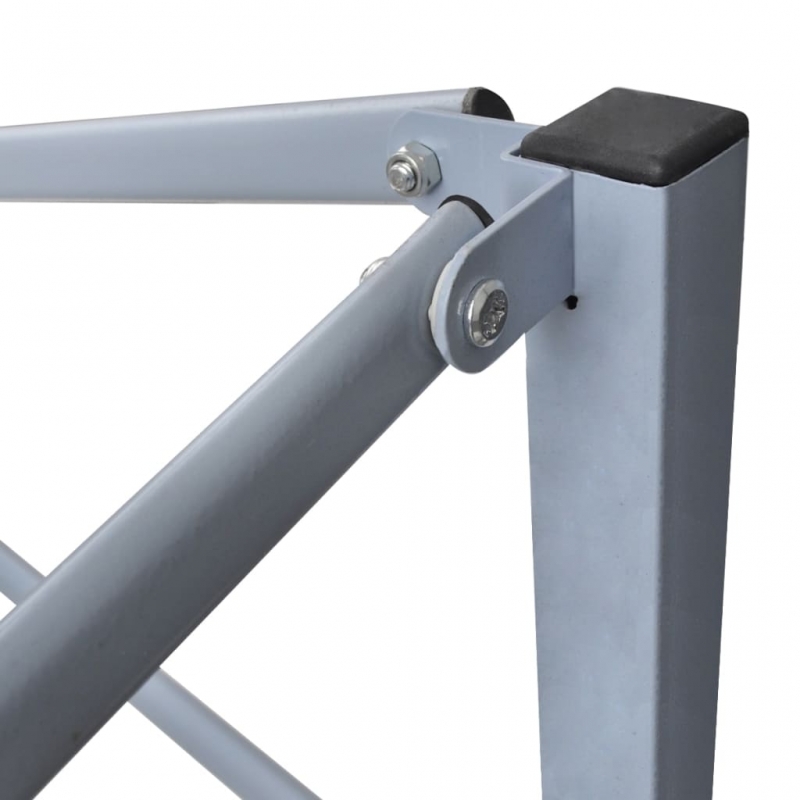 Profi-Partyzelt Faltbar mit 4 Seitenwänden 2×2m Stahl Creme