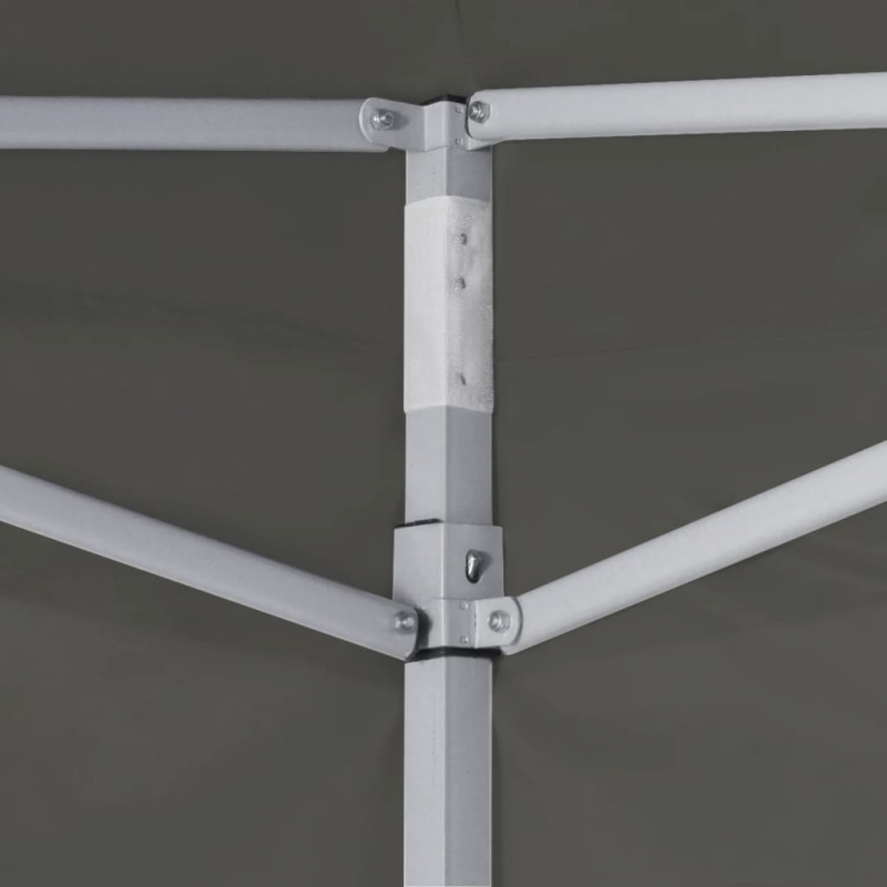 Profi-Partyzelt Faltbar mit 4 Seitenwänden 2×2m Stahl Anthrazit