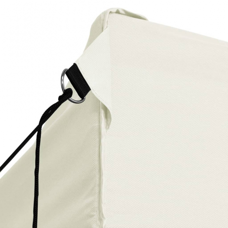 Profi-Partyzelt Faltbar mit 4 Seitenwänden 3×4m Stahl Creme