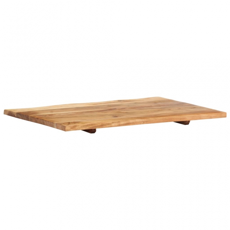 Badezimmer-Waschtischplatte Massivholz Akazie 80x52x2,5 cm