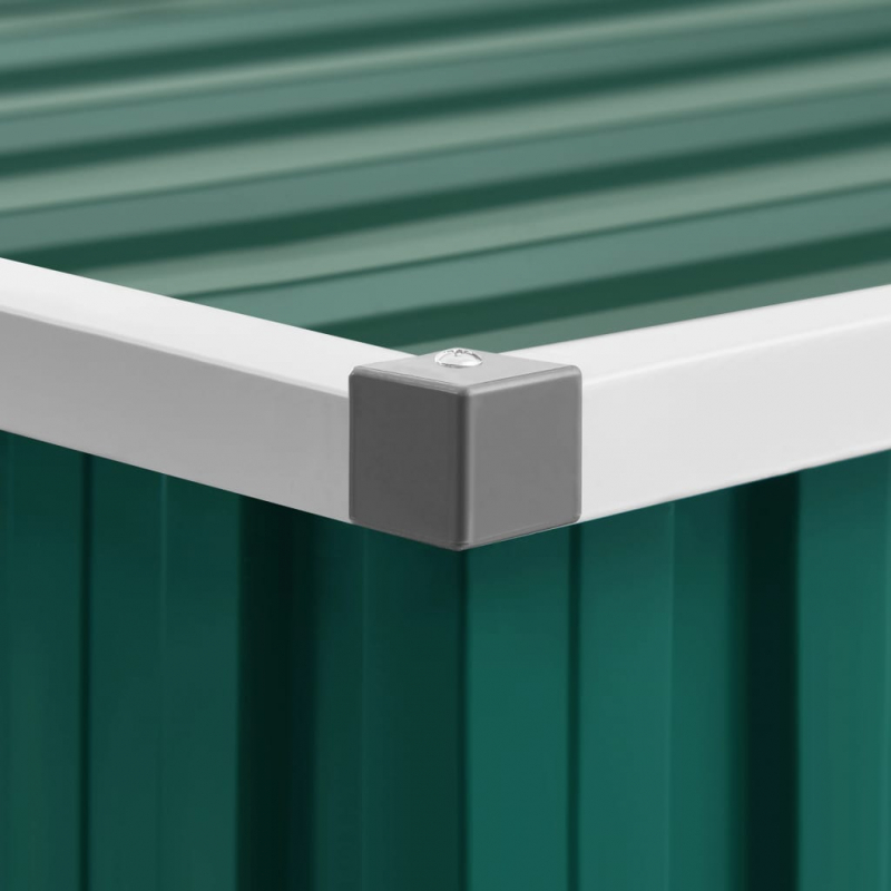 Gerätehaus Grün 195x198x159 cm Verzinkter Stahl