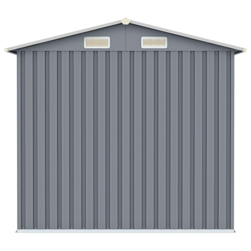 Gerätehaus Grau 205x129x183 cm Verzinkter Stahl