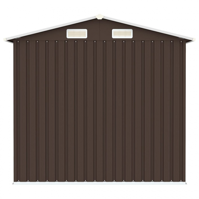 Gerätehaus Braun 205x129x183 cm Verzinkter Stahl