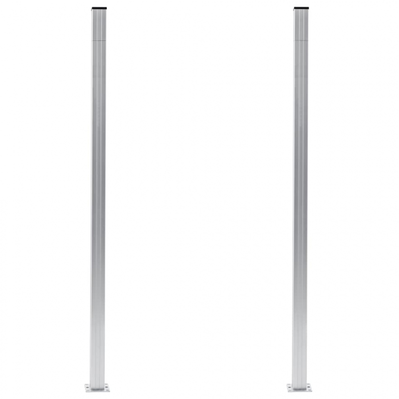 Zaunpfosten 2 Stk. Aluminium 185 cm