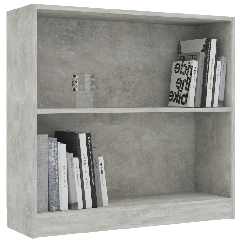 Bücherregal Betongrau 80x24x75 cm Holzwerkstoff