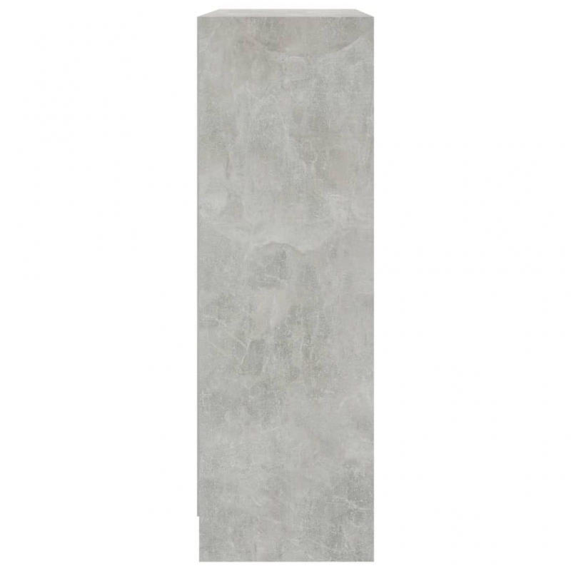 Bücherregal Betongrau 80x24x75 cm Holzwerkstoff