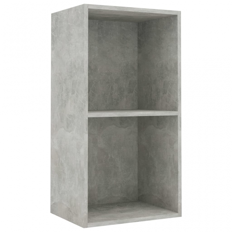 Bücherregal 2 Fächer Betongrau 40x30x76,5 cm Holzwerkstoff