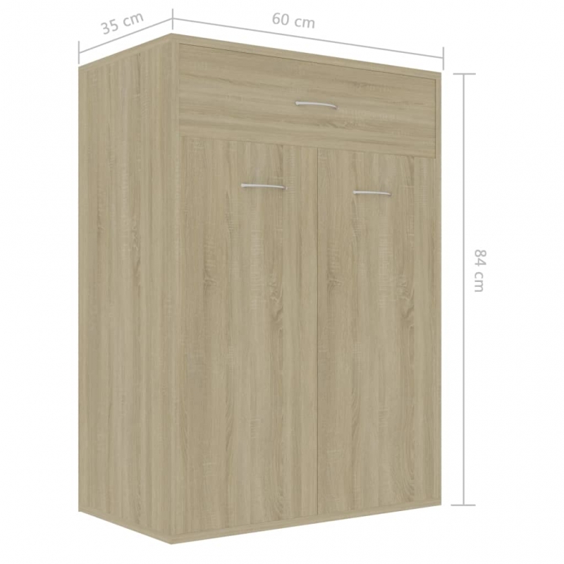 Schuhschrank Sonoma-Eiche 60x35x84 cm Holzwerkstoff