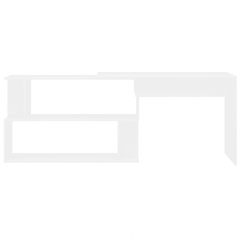 Eckschreibtisch Weiß 200x50x76 cm Holzwerkstoff