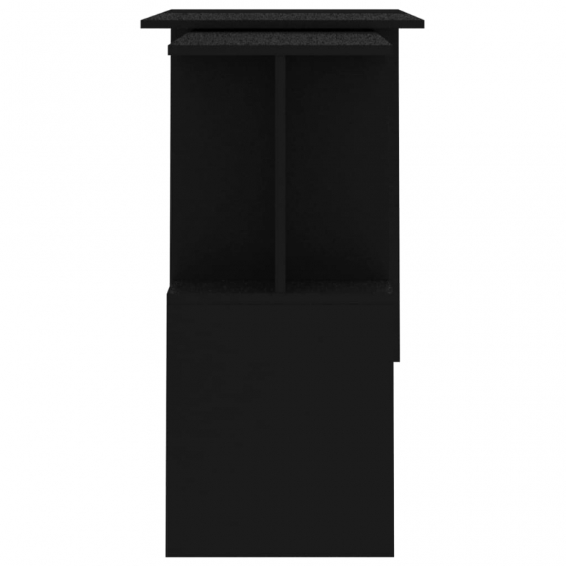 Eckschreibtisch Schwarz 200x50x76 cm Holzwerkstoff