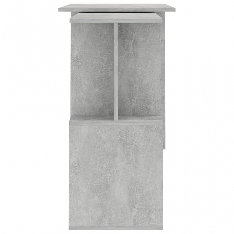 Eckschreibtisch Betongrau 200x50x76 cm Holzwerkstoff