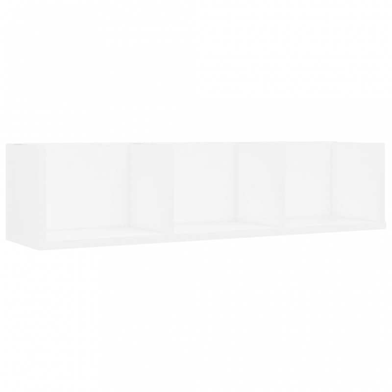 CD-Wandregal Weiß 75x18x18 cm Holzwerkstoff