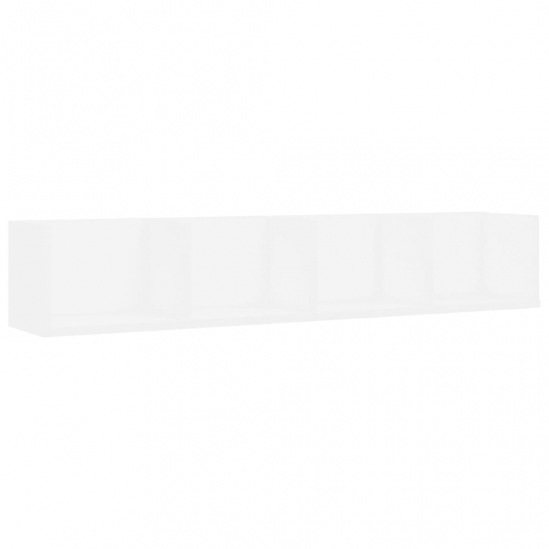 CD-Wandregal Weiß 100x18x18 cm Holzwerkstoff