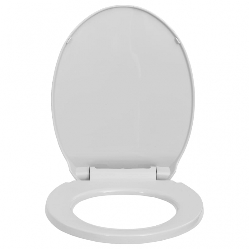 Toilettensitz mit Absenkautomatik Hellgrau Oval