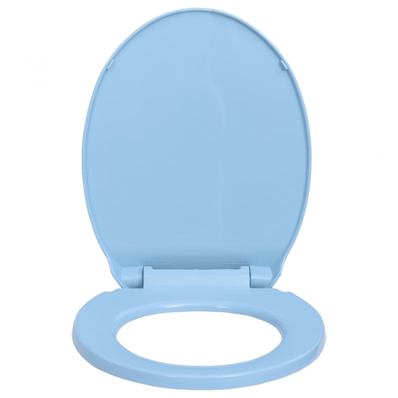 Toilettensitz mit Absenkautomatik Blau Oval