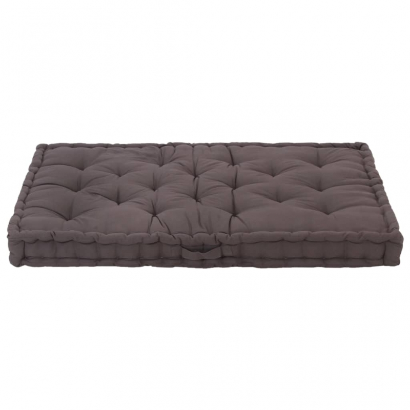 Palettenkissen Baumwolle 120×80×10 cm Anthrazit