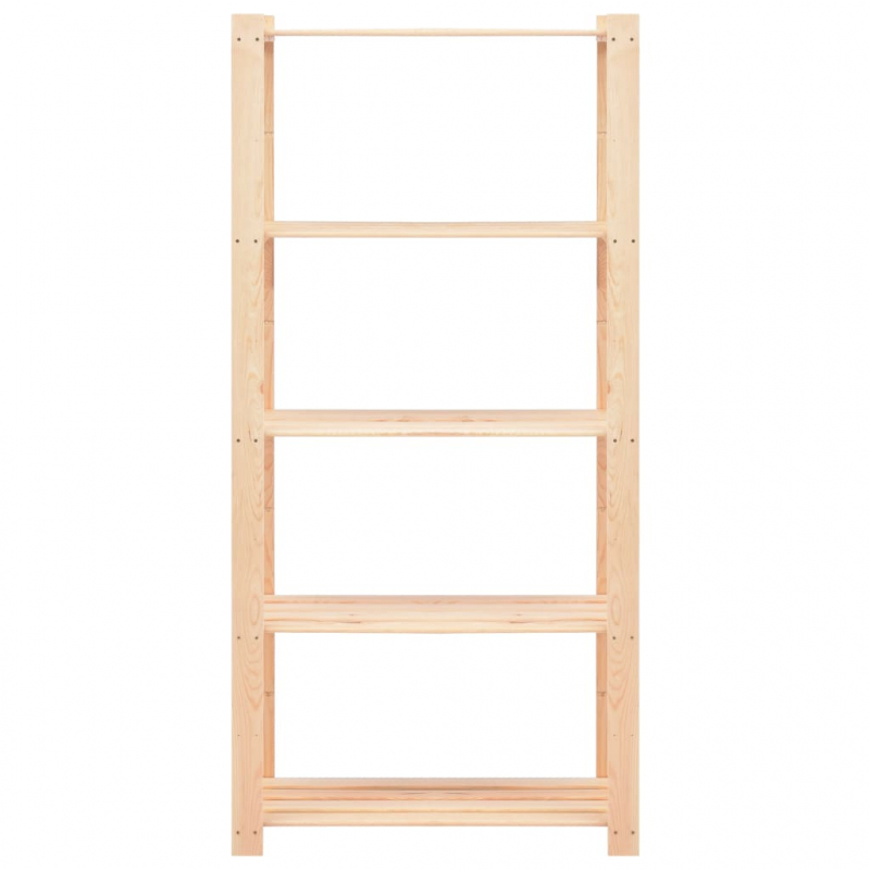 Lagerregale 5 Böden 2 Stk. 80×38×170cm Kiefer Massivholz 250kg