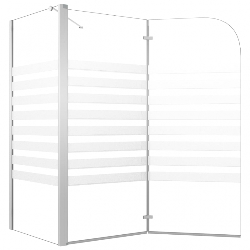 Duschabtrennung 120x68x130 cm Hartglas Gestreift