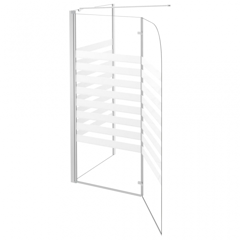 Duschabtrennung 120x68x130 cm Hartglas Gestreift
