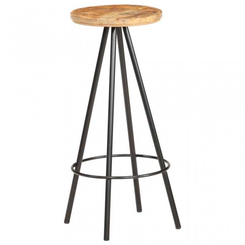 Barhocker 2 Stk. Raues Mangoholz