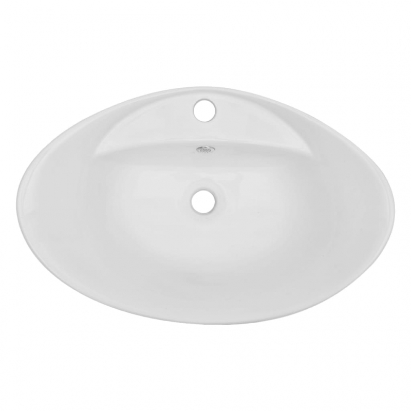 2-tlg. Badmöbel-Set Keramik Eichenbraun