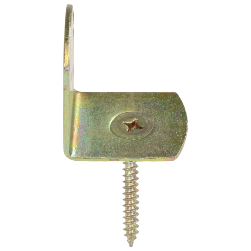 Flechtzaunhalter 4 Stk. L-Form Verzinktes Metall