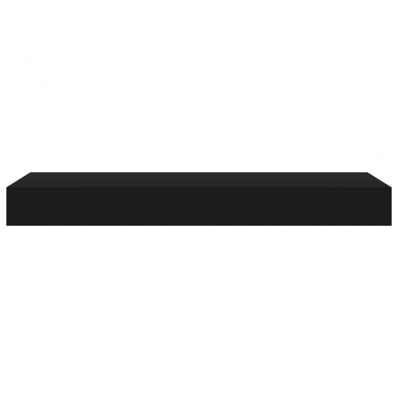 Schweberegal mit Schublade Schwarz 80x25x8 cm