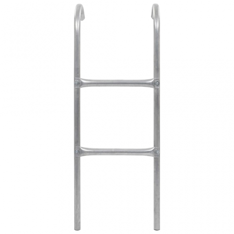 2-stufige Trampolinleiter Stahl Silbern 102,6 cm