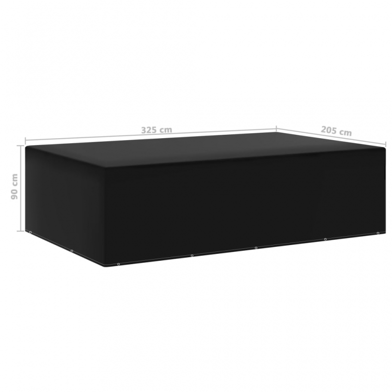 Gartenmöbel-Abdeckung 12 Ösen 205x325x90 cm