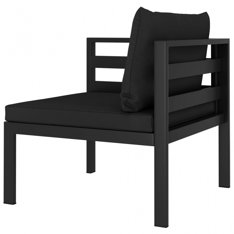 Modular-Sofa-Eckteil 1 Stk. mit Kissen Aluminium Anthrazit