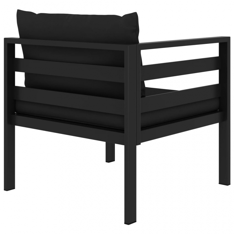 Modular-Sofa-Eckteil 1 Stk. mit Kissen Aluminium Anthrazit