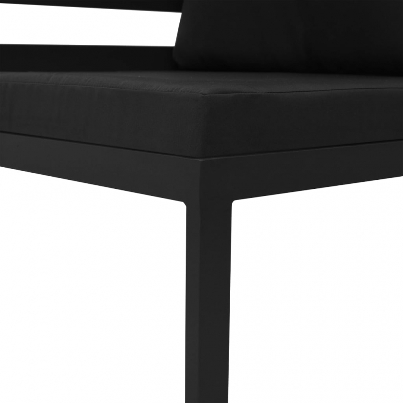 Modular-Sofa-Eckteil 1 Stk. mit Kissen Aluminium Anthrazit