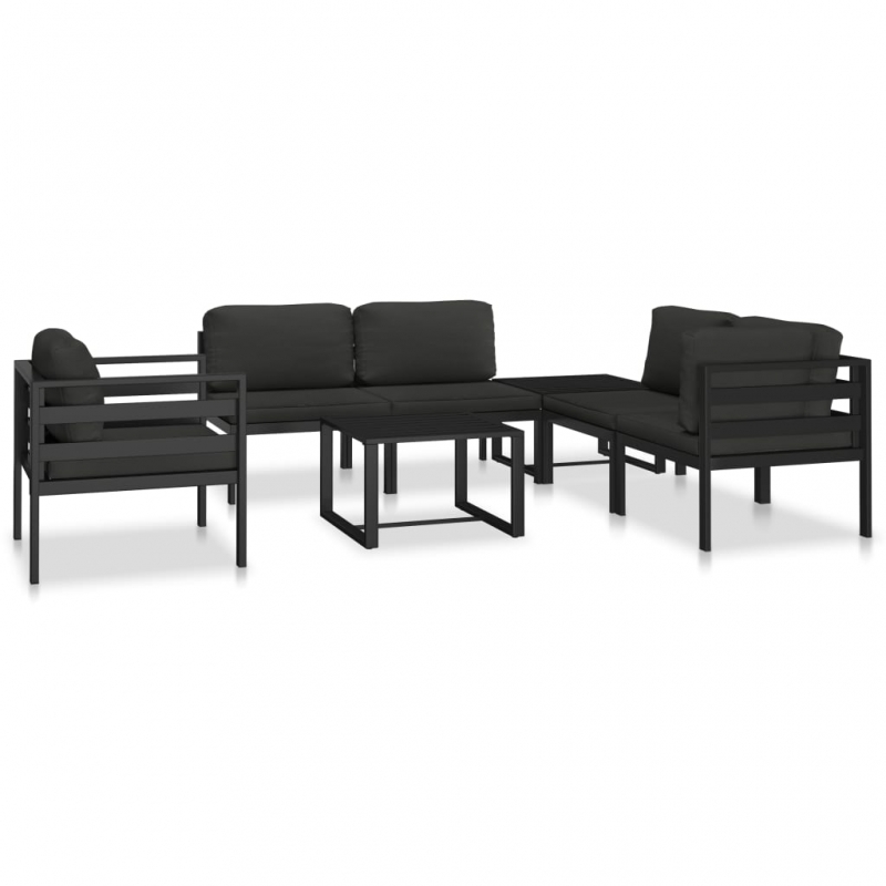 Modular-Sofa-Eckteil 1 Stk. mit Kissen Aluminium Anthrazit