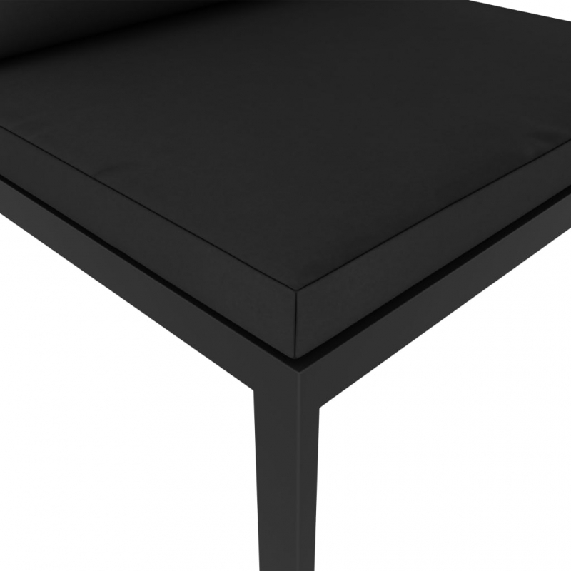 Modular-Sofa-Mittelteil mit Kissen Aluminium Anthrazit