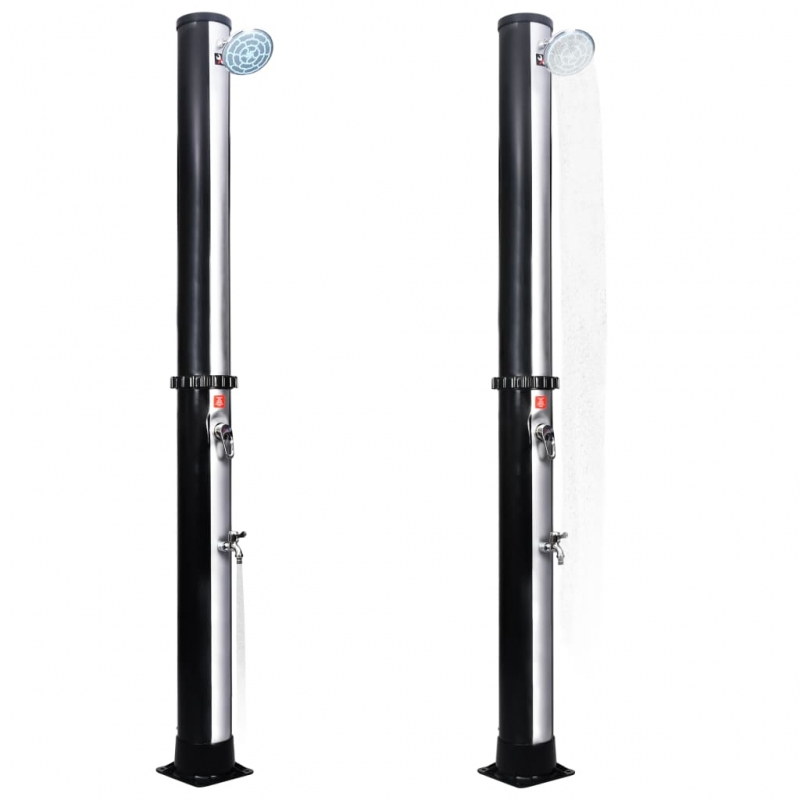 Solardusche mit Duschkopf und Wasserhahn 40 L