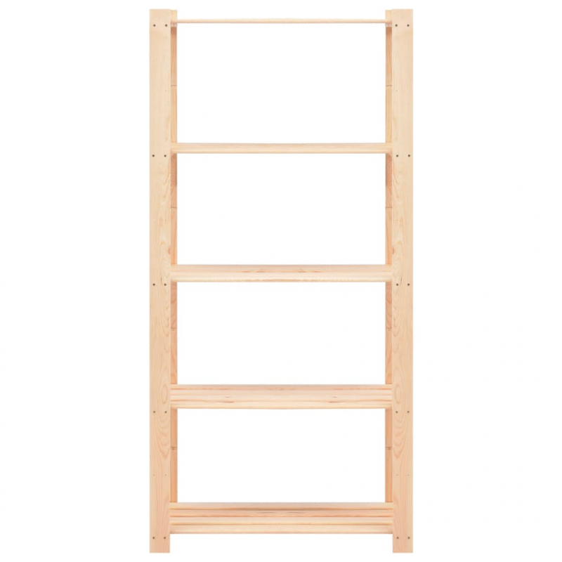 Regale 5 Böden 2 Stk. 80×38×170 cm Kiefer Massivholz 250 kg