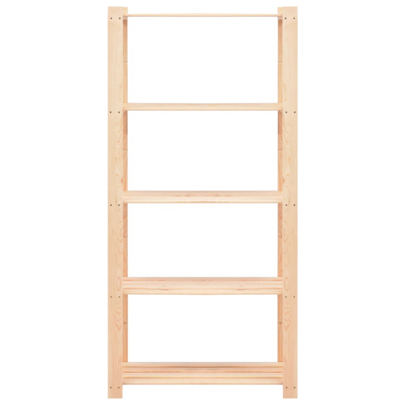 Lagerregale 5 Böden 5 Stk. 80x38x170cm Massivholz Kiefer 250kg