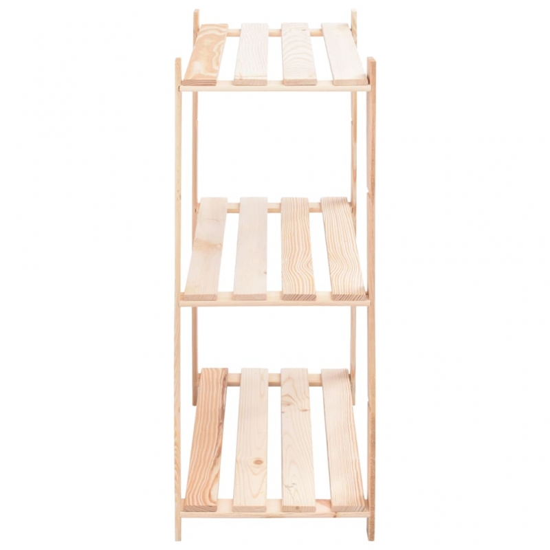 Lagerregale 3 Böden 2 Stk. 80x38x90cm Massivholz Kiefer 150kg