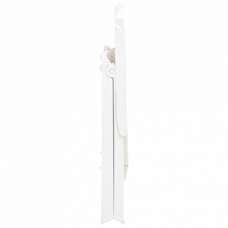 Verstellbare Gartenstühle 2 Stk. Kunststoff Weiß