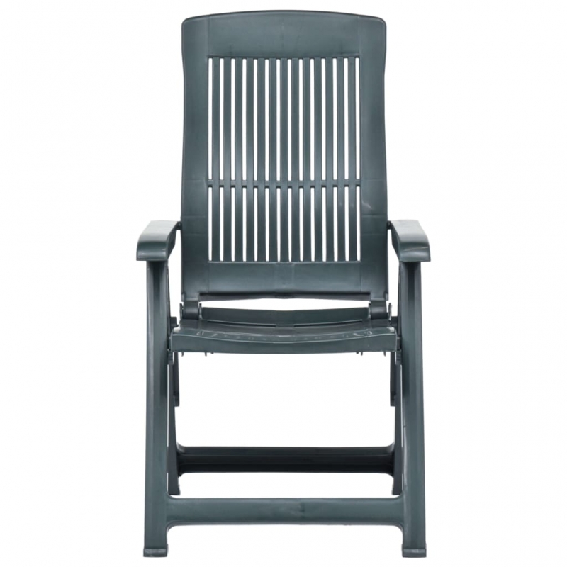 Verstellbare Gartenstühle 2 Stk. Kunststoff Grün