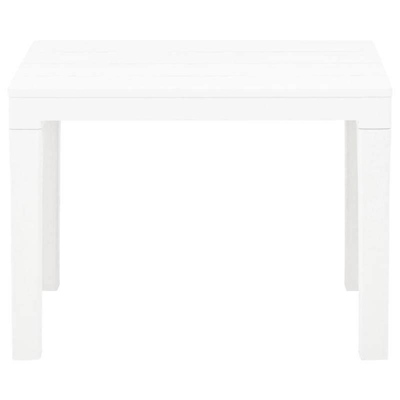 Gartenbänke 2 Stk. Weiß Kunststoff