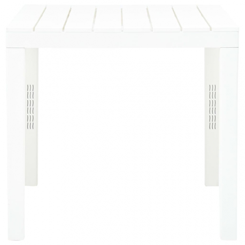 Gartentisch Weiß 78x78x72 cm Kunststoff